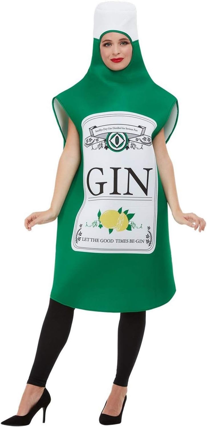 Mens Ladies Gin Bottle Alcohol Hen Stag Night Do Party Fun Funny Fancy Dress Costume Outfit