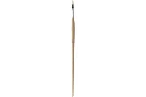Escoda Clasico Series 4528 Long Handle Artist Oil & Acrylic Brush, Size 2, Short Filbert