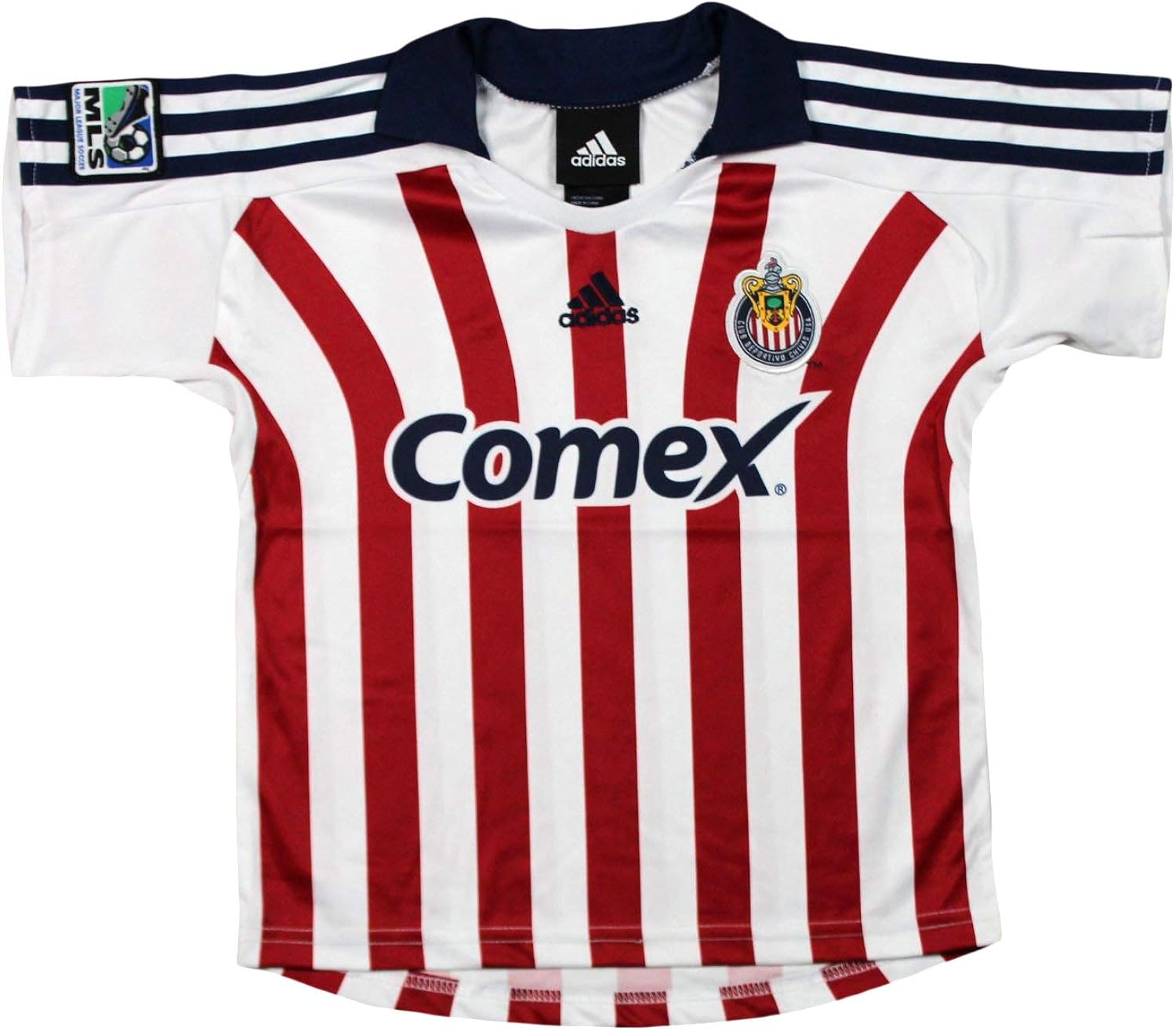 Club Deportivo Chivas USA MLS Toddlers Away Replica Jersey Polo Top, White & Red