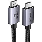 UGREEN 10K 8K HDMI 2.1 Cable 48Gbps 32FT, 8K@60Hz 4K@120Hz 144Hz High Speed Gaming Cable Braided Cord, eARC HDCP 2.3 Dynamic 