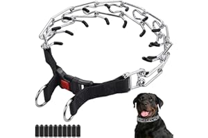 CBBPET Dog Prong Collar, Adjustable Dog Training Collar with Quick Release Buckle for Small Medium Large Dogs