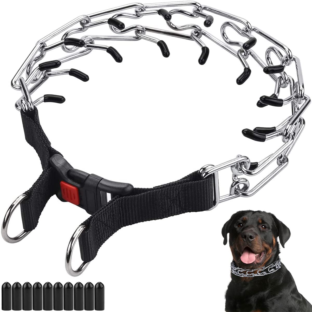 CBBPET Dog Prong Collar, Adjustable Dog Training