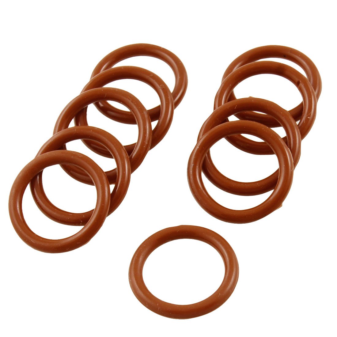 Sourcingmap 19mm x 2.5mm Silicone O Ring Oil Sealing Washers Grommets Red 10 Pcs