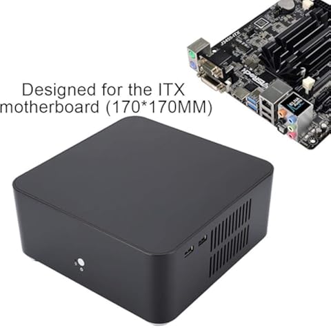 Tosuny Mini Cube Compact Computer Case, Estuche Universal Mini-ITX con Interfaz Dual USB3.0/USB 2.0 para la Placa Base ITX(USB2.0)