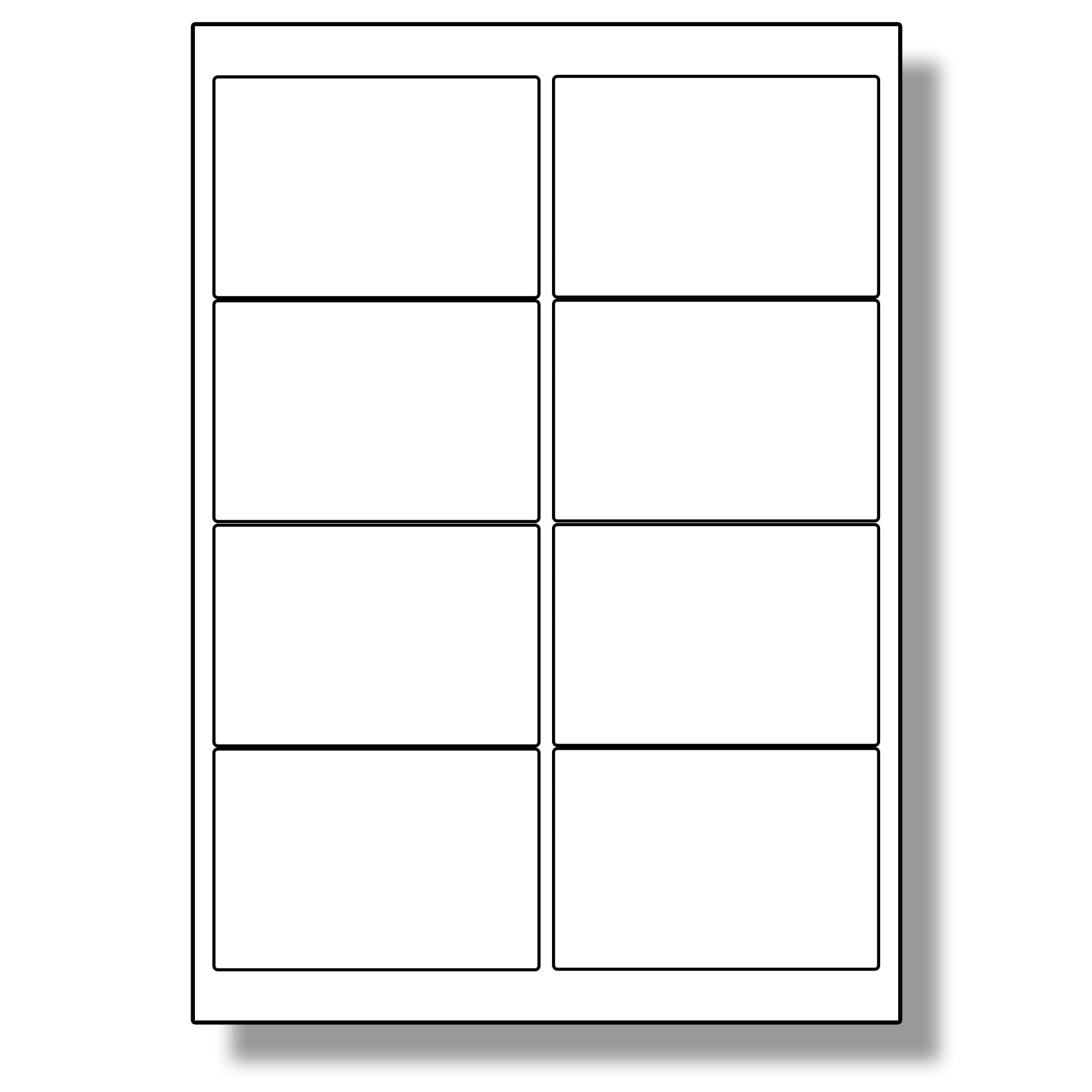 Label Planet® 8 Per Page/Sheet 5 Sheets (40 Transparent Sticky Labels) Clear Polyester A4 Gloss Waterproof Printable Address Product Shipping Stickers, for Laser Printer, 99.1 x 67.7 MM LP8/99 GTP