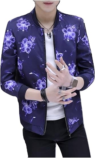 Amazon R Y A R メンズ ジャケット 春 秋 薄手 10種類からお選びいただけます 人気 おしゃれ アウター スプリング オータム サマー 上着 ジャージ M 1640バイオレッド コート ジャケット 通販