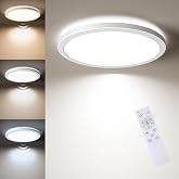 Matane Dimmable Motion Sensor LED Ceiling Light with Remote, Wired 9 Inch Flush Mount 3000K 4000K 5000K, 1800LM Motion Sensor Light Indoor for Closet Hallway Laundry Stairs White New Version