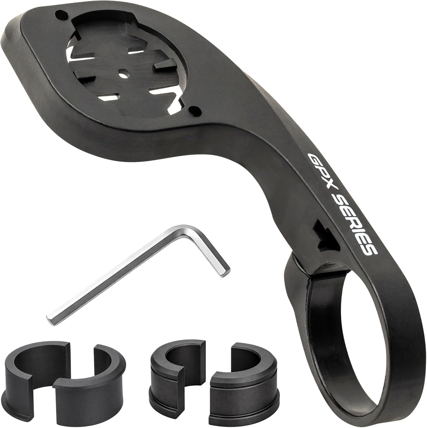 Night Provision GPX Series Out Front Bike Computer Mount for Garmin Edge 830 820 810 800 530 520 Plus 520 510 500 200 130 25 GPS, Compatible with 31.8mm 25.4mm Handlebars, Quarter Turn & Twist