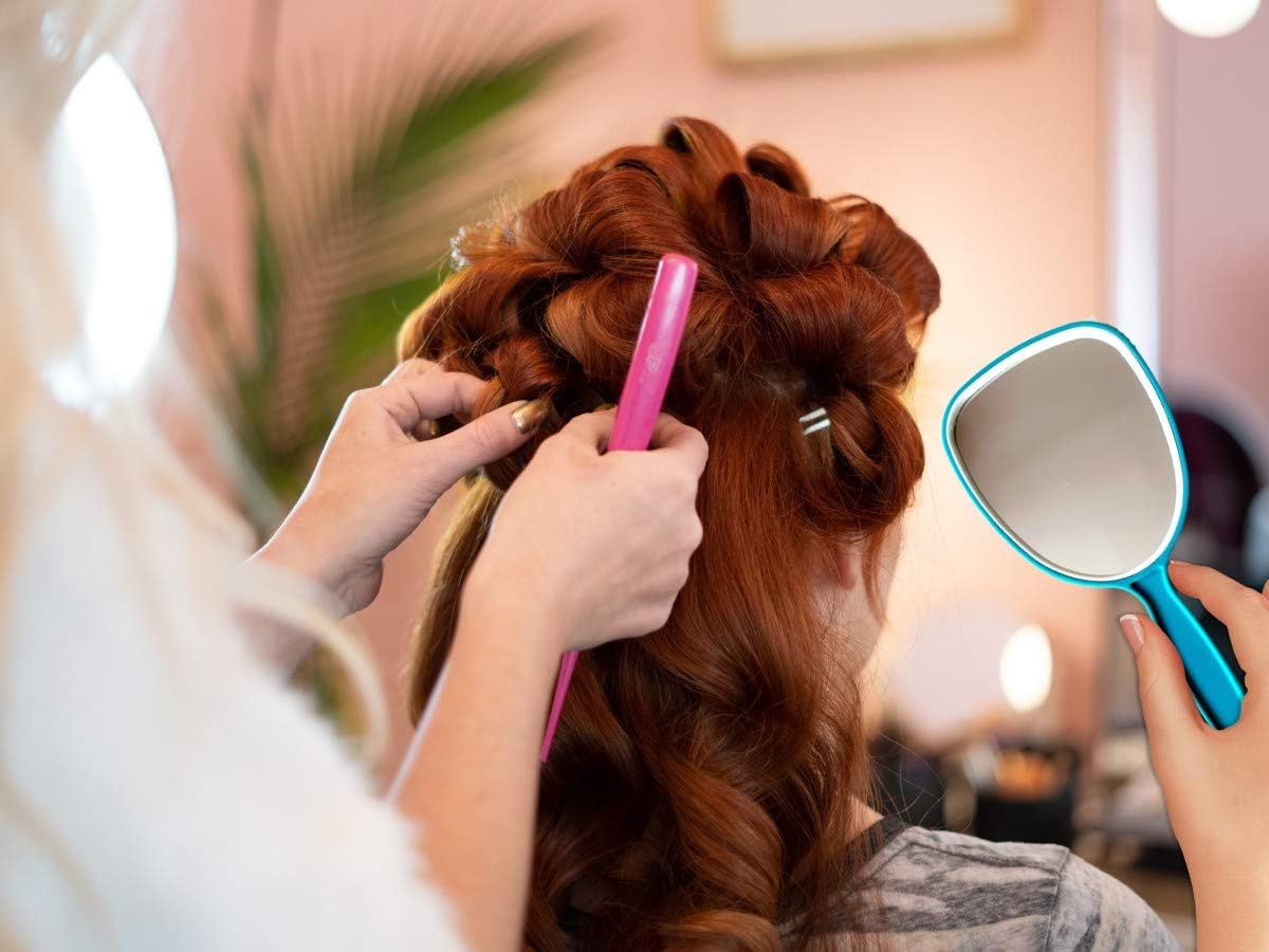 Always23 Hand Mirror, Handheld Mirror with Handle, Professional for Home, Salon, Barbers, Hairdressers, Pack of 2, Hand Mirror Plus 2, Pocket Size Mirror,: Furniture & Decor