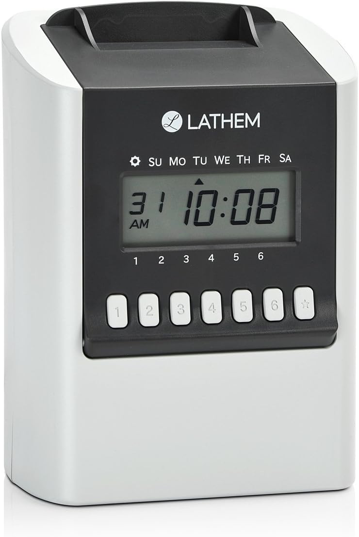 Lathem 700E Calculating Electronic Time Clock, Requires Lathem E17 Time Cards (Sold Separately) (700E) : Electronics