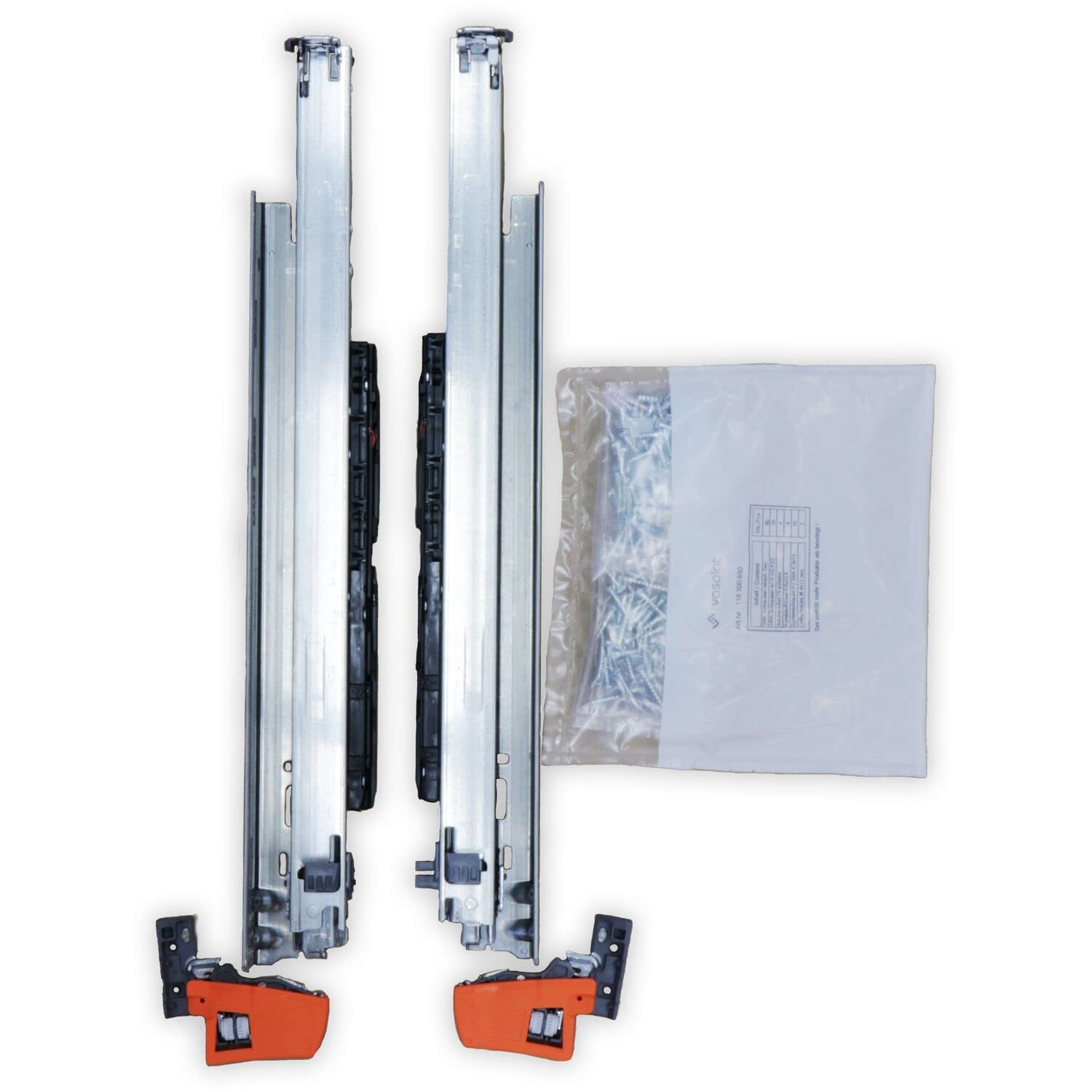 Blum Movento Blumotion S 760H Drawer Runners 250 mm Full Extension 40 kg 1 Pair Including Coupling and Mounting Accessories Set