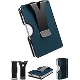 CHJGLNL Minimalist Wallet, Slim Wallet for Men, Minimalist Cash Strap and Money Clip Wallet, Front Pocket Wallets, Metal Wallet, RFID Blocking, 22 Card Capacity