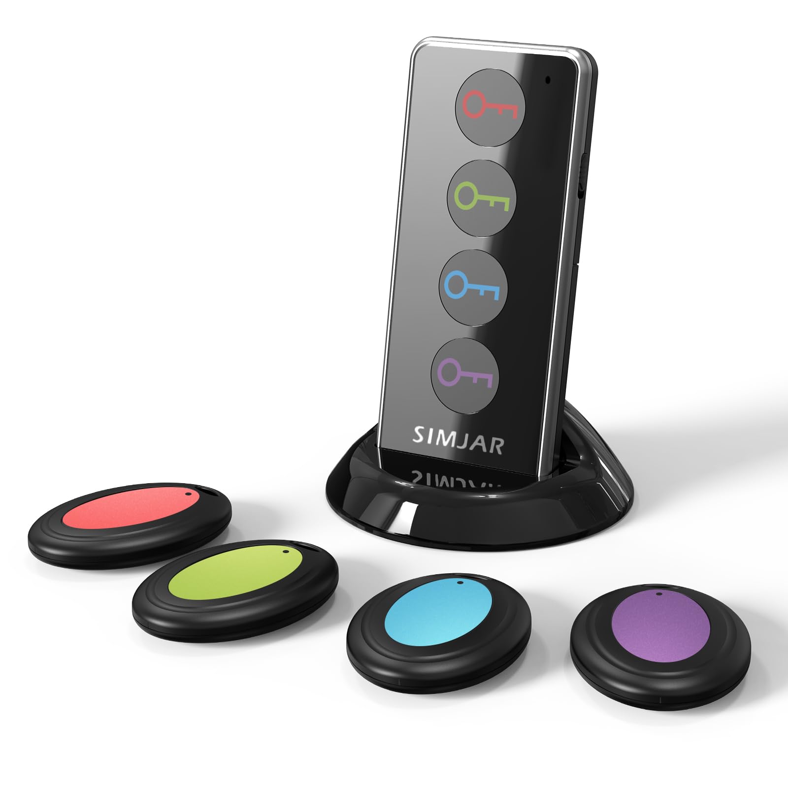 Simjar Wireless Remote Control RF Key Finder Locator with Up to 131ft Working Range in Open Space, for Keys Wallet Phone Glasses Luggage Pet Tracker