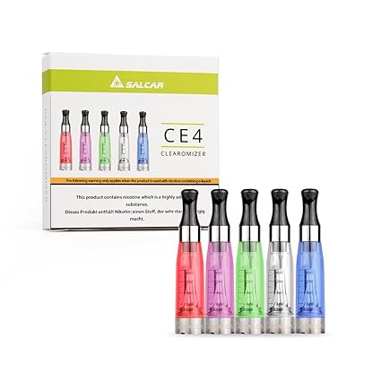 Salcar 5x CE4 verdampfer für e-zigarette, 2,4±0,2 ohm / 1,6ml, passend für ego, ego-t, ego-c, ego-w - alle 510 gewinde akkus,