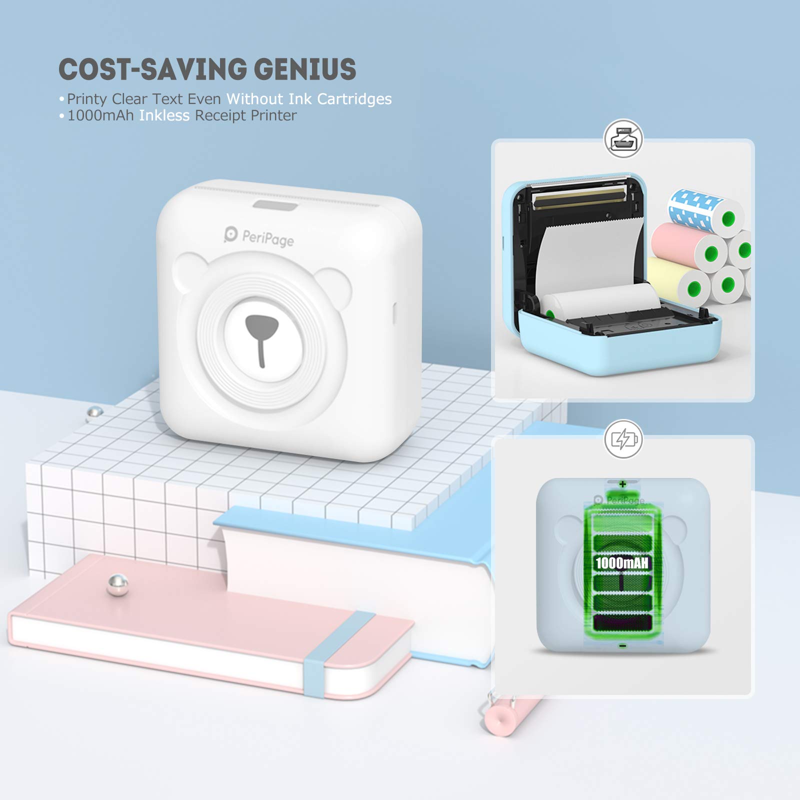 Mua Buyounger Mini Printer, Mini Sticker Printer for iPhone Android ...