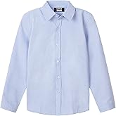 LittleSpring Boys Button Down Long Sleeve Uniform Dress Shirts with Tie