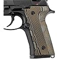 Cool Hand G10 Grips for Beretta Vertec, M9A3, 92X Centurion, Custom Black Screws Included, Mild Aggressive Iron Texture, 0.28'', 4 Colors for Your Chioce