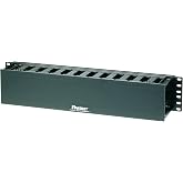 Panduit WMPF1E 2RU PatchLink Horizontal Single-Sided Cable Manager w/ Dual Hinged Front Cover, Black