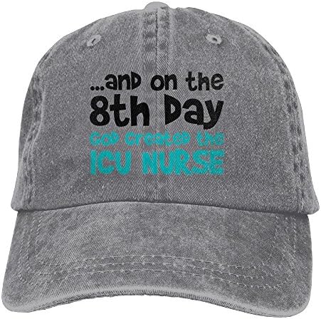 Ergerger Unisex ICU Nurse Creation Jacket Vintage Adjustable Cowboy Hat Leisure Hats Forman and Woman Ash