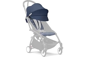 Stokke YOYO 6+ Color Pack, Air France Blue - Textiles Only: Seat Pad, Extendable Canopy & Zipped Back Pocket - Requires YOYO3 Frame (Sold Separately)