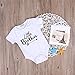 Rainbowlight Little Brother Print Cotton T-Shirt & Bodysuit Set for Newborn toddler Boy 0-18 Months (70/0-6 M)