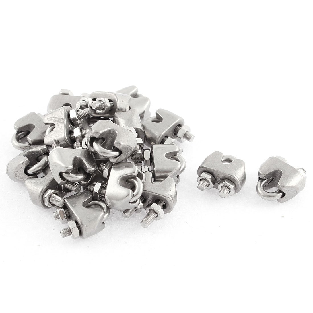 Aexit 2mm (Home hardware) 1/16" Stainless Steel Wire Rope Cable Clamp