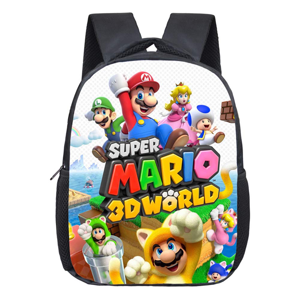 Bonamana 3D Printed School Backpack for Kids Travel Rucksacks Book Bags Kids School Bag (White)