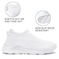 WOHHHW Women Walking Shoes Slip on Running Sports