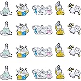 SUNNYCLUE 1 Box 20Pcs Science Charms Lab Charms Bulk Alloy Enamel Colorful Cartoon Tube Laboratory Molecule Scientist Chemistry Charms for Jewelry Making Charms Findings DIY Necklace Bracelet Craft