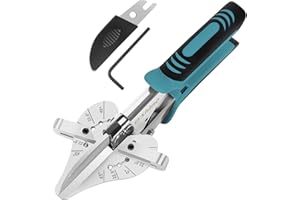 O'SHINE O’Shine 22.5 Degree Ratchet Miter Shears For Angular Cutting Molding Wood Crafting, Quarter Round Cutting Tool Shoe Molding Cutters, Multi Angle Miter Shear Trim Cutter Hand Tool, w/ 1pc Extra Blade