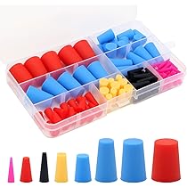 Lot De 22 Bouchons En Caoutchouc EastNear - 11 Tailles Différentes 000# à 8# - Bouchons étanches Pour Laboratoire Et Bricolage
