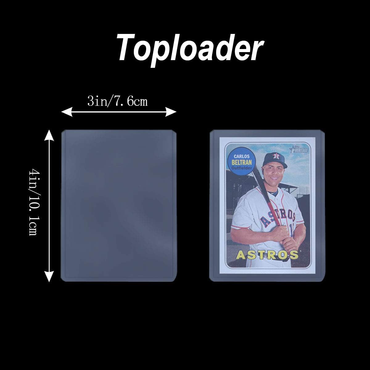 WINTRA 3" x 4" Toploaders and Penny Sleeves Bundle for Trading and Sports Cards, Including 50 35pt Toploaders and 100 Clear Soft Card Sleeves (50 toploaders + 100 Sleeves): Office Products