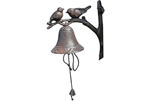 Xacsuwiql Courtyard Wall Mounted Dinner Bell Vintage Metal Decoration As Gift Doorbell Courtyard Indoor Yard Hanging Decorati