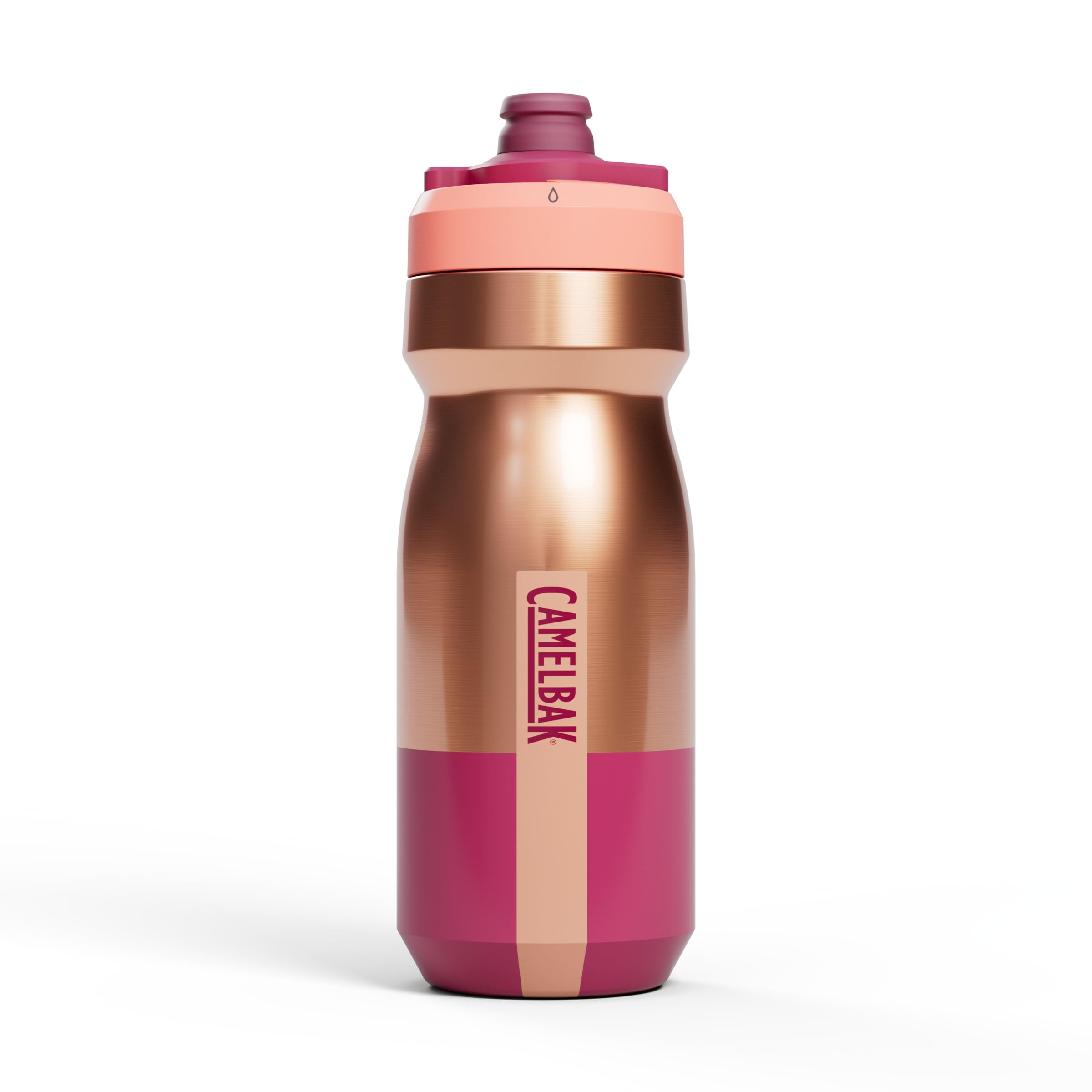 CamelBak Podium Steel Insulated Bike Water Bottle, Mercury Blush, 18oz Image