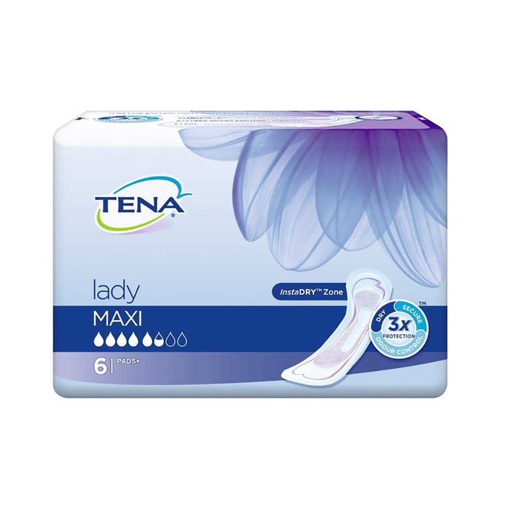 Tena Lady Maxi Pads - Pack of 6 (6 x 6 Pieces)