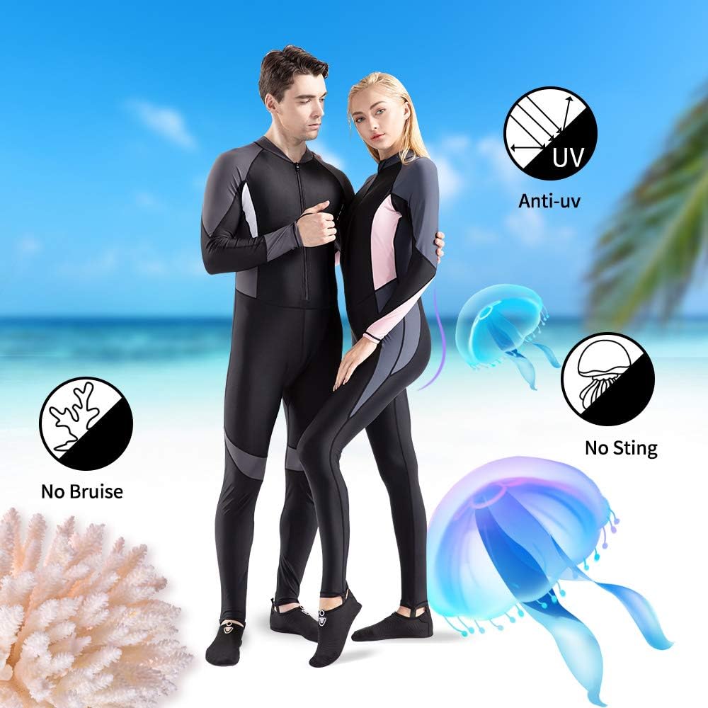 COPOZZ Dive Skin, Diving Snorkeling Surfing Spearfishing Rash Guard-Full Body UV Protection - for Men Women Youth Thin Wetsuit Jellyfish Skin: Sports & Outdoors