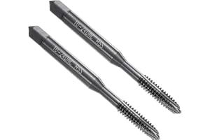 uxcell Spiral Point Thread Tap 10-24 UNC 2B, Nitride Coated Machine Screw Tap Tapping Bit Threading Repair Tool, M2 High-Spee