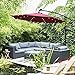 ABCCANOPY 10 FT Solar Powered LED Patio Outdoor Umbrella Hanging Umbrella Cantilever Umbrella Offset Umbrella Easy Open Lift 360 Degree Rotation with 32 LED Lights (Burgundy)
