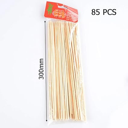  Silusilu Bamboo Skewers Wooden Bbq Kebab Fruit
