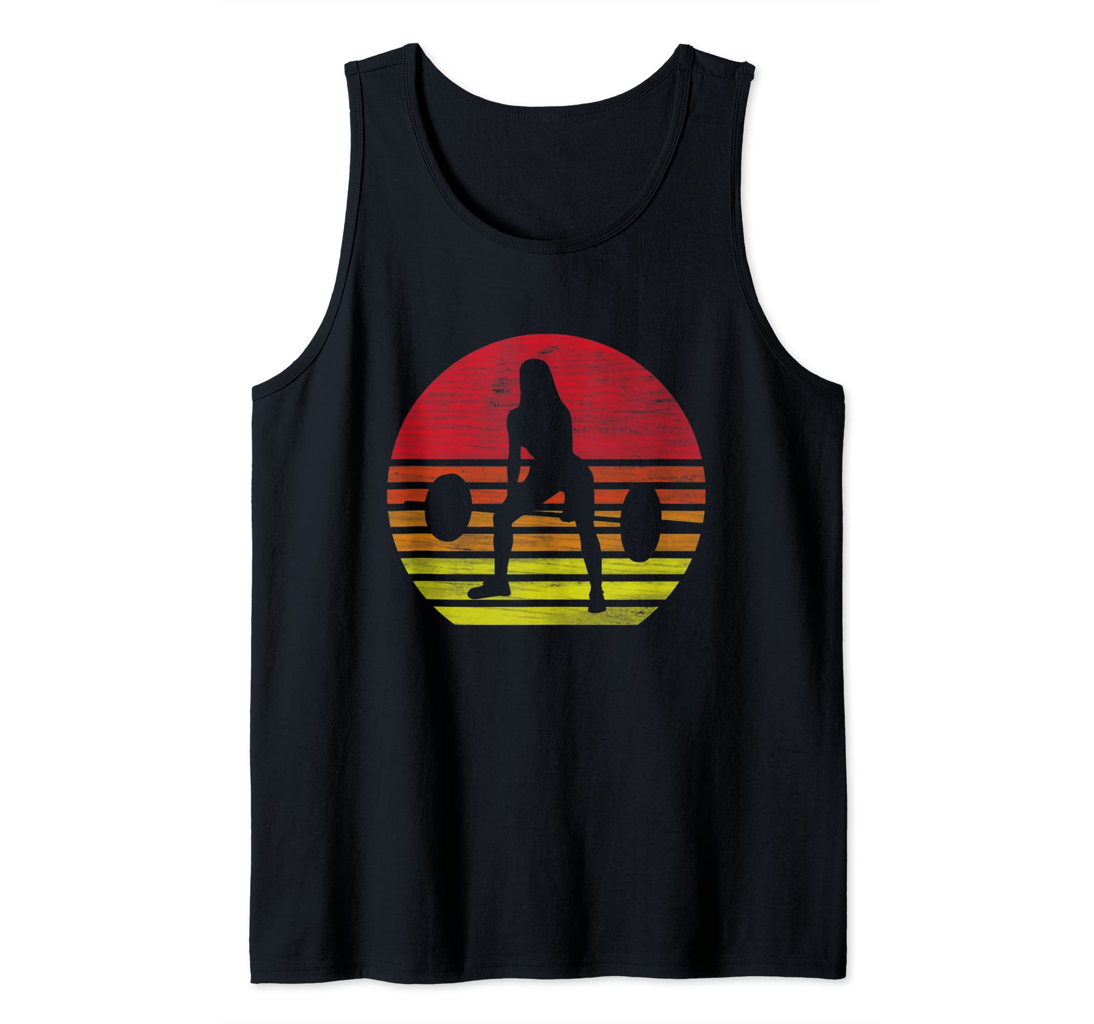 Retro Weightlifting Silhouette Tank Top