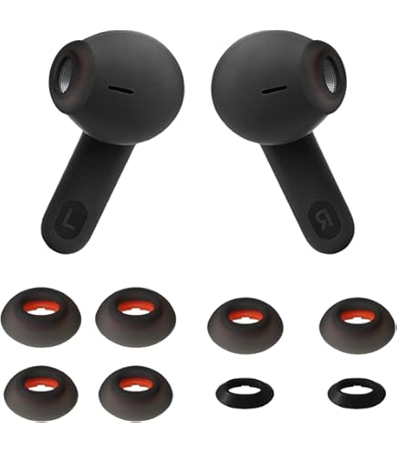 TENNMAK Lot De 8 Embouts De Rechange Pour écouteurs JBL Tune Flex Blanc