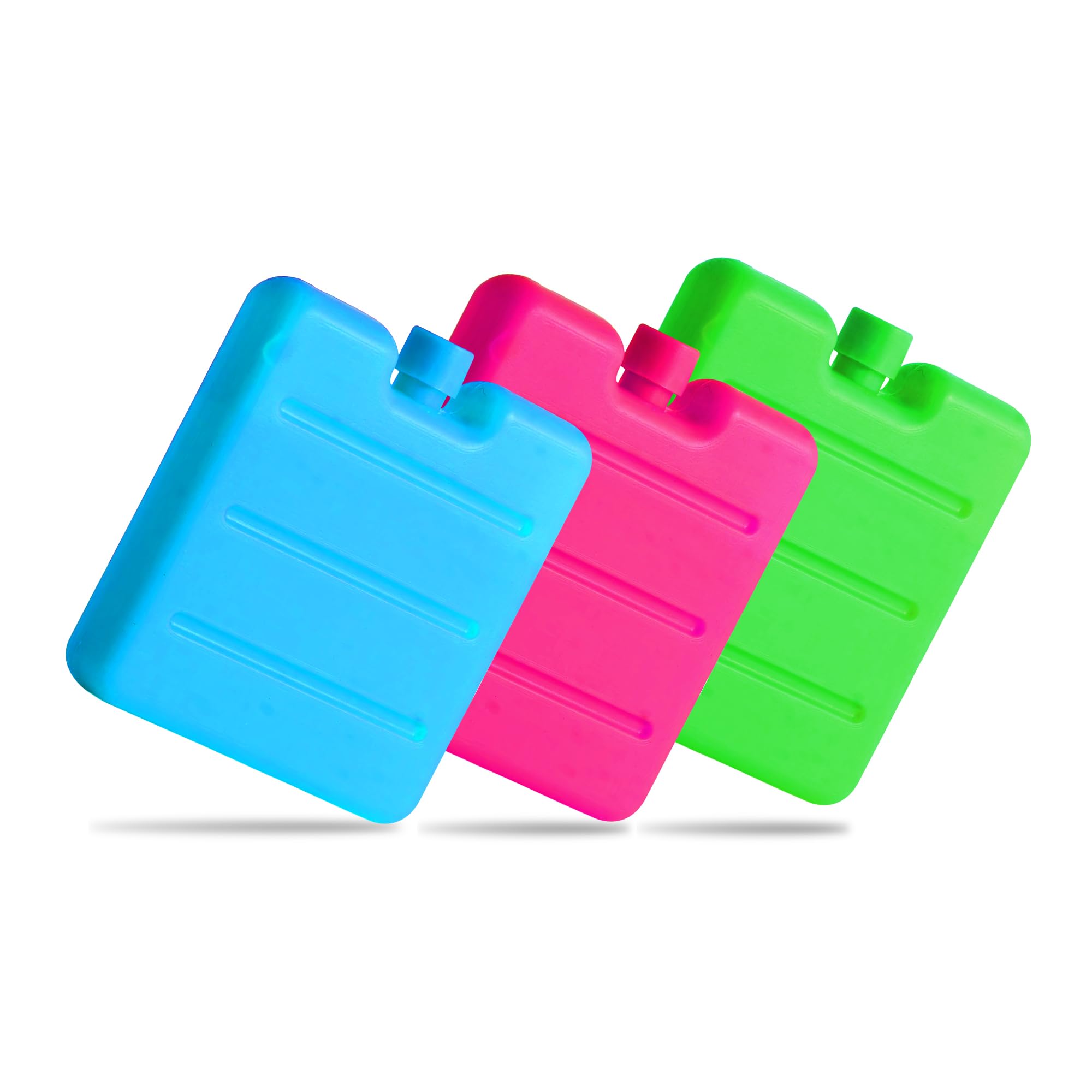 G4GADGET 12 Pack 8cm Freezer Blocks – Reusable Ice Packs for Lunch Boxes, Cooler Bags, Camping, Picnic, Travel & Outdoor Activities – Long-Lasting, Compact & Portable Cooling Solution