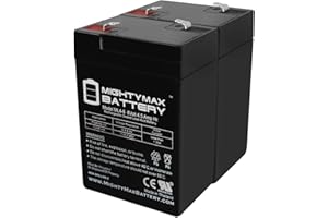 MIGHTY MAX BATTERY 6V 4.5AH SLA Replacement Battery for Power Kingdom PS4-6 - 2 Pack