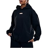 RoseSeek Women's Oversized Hoodies Long Sleeve Hooded Neck Sweatshirts Casual Patched Pullover Tops