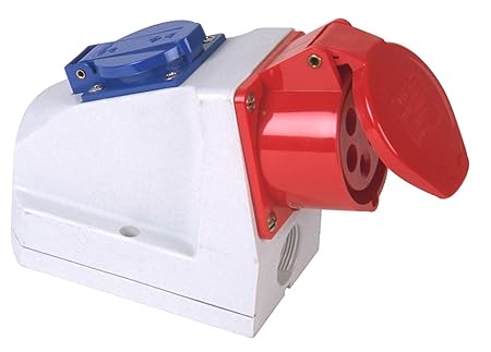 Unitec 40582L CEE - Kombi - Wandsteckdose, 5-polig