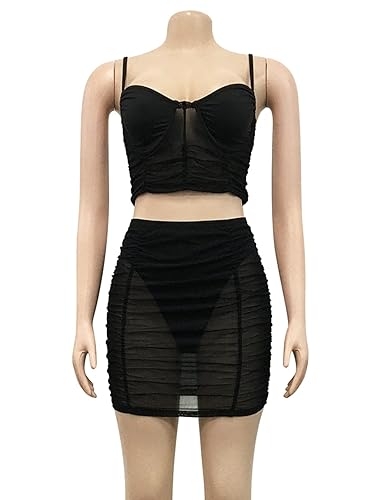 black scoop neck bodycon dress Artyska Women's Ribbed Round Neck Bodycon Tank Top Mini Dress