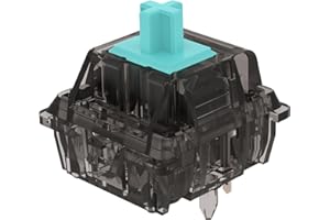 ZugGear DUROCK Linear Switches 67g Robin Blue Switch Tealios V2 Alternative 5 Pins Pre-Lubed L5 Linear Mechanical Switch (DUROCK L5 Smokey, 70pcs)