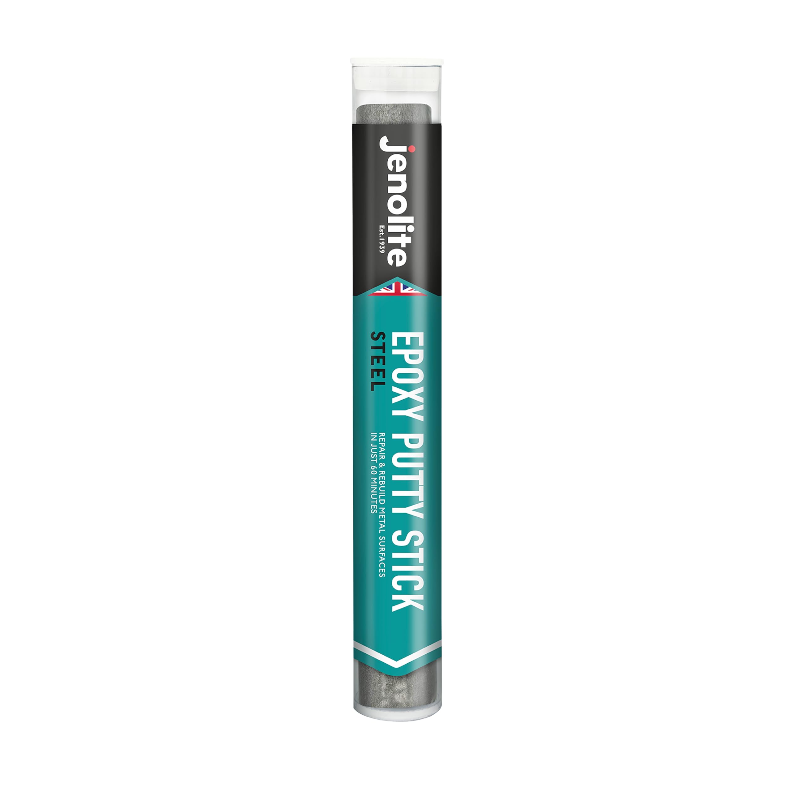 JENOLITE Epoxy Putty Repair Stick | STEEL | Industrial Strength Epoxy | Rebuild & Repair All Metals | Waterproof & Temp Resistant To 149°C | 112g (7 Inches)