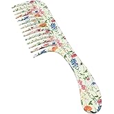 Denman D28 Wide Tooth Detangling Comb - Curved Pin For Detangling, Curl Defining, Smoothing - Wet Comb For All Hair Types, Women and Men