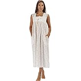 The 1 for U Womens Nightgowns Cotton - Womens Nightgown, Laurel 100% Cotton Gown